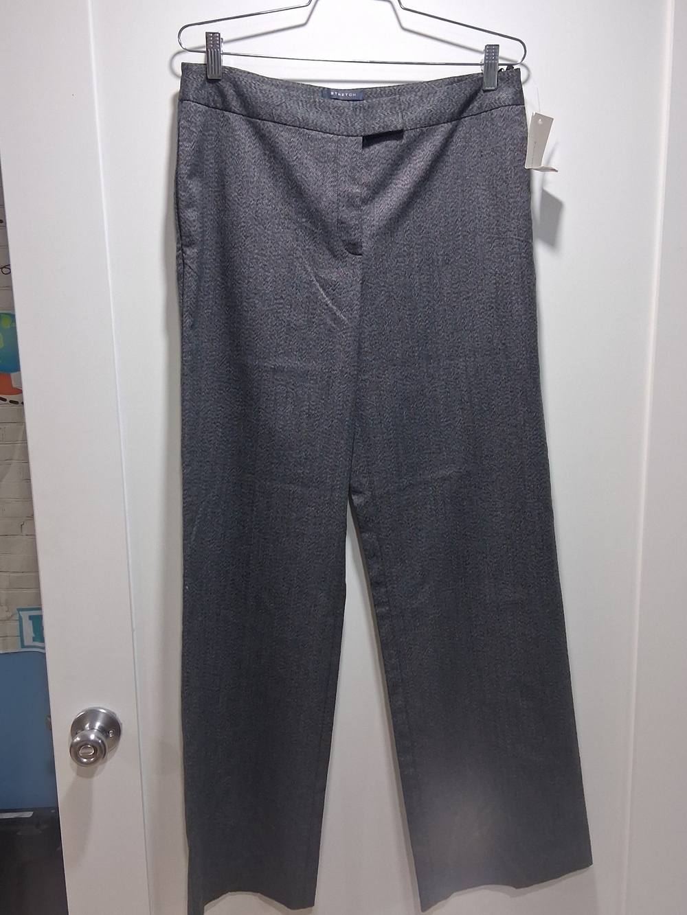 Jones Wear Studio Gray Wide-Leg Dress Pants 10